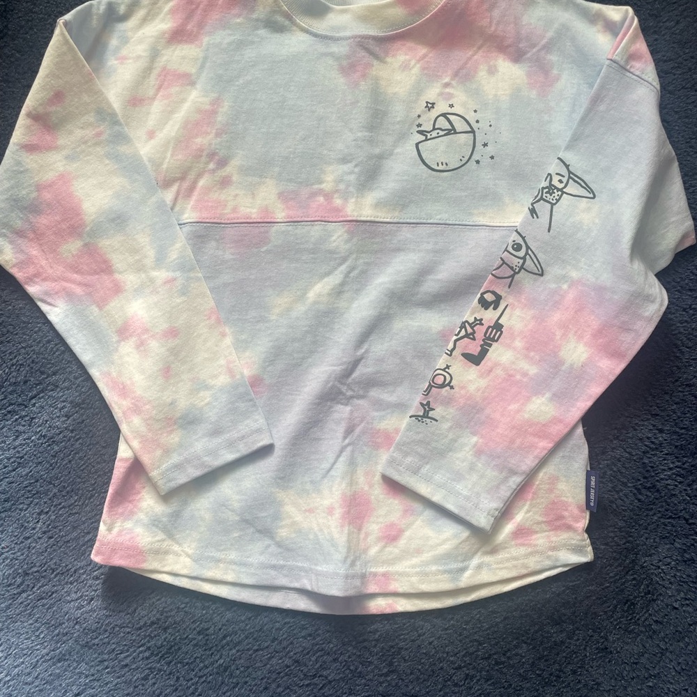 Kids Tie-Dye Long Sleeve Disney Grogo Spirit Jersey